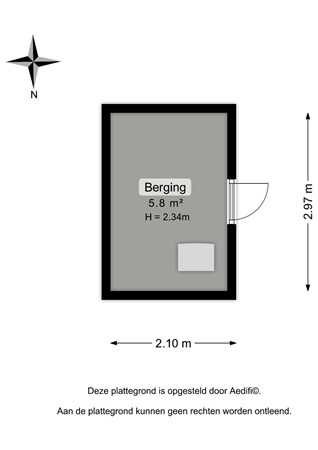 Floorplan - De Overtoom 5, 9613 CK Meerstad
